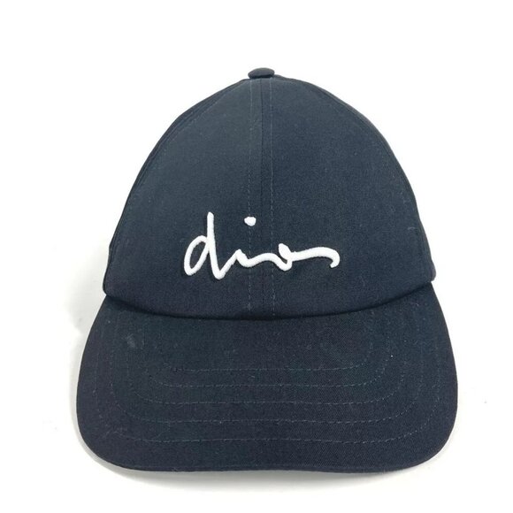 DIOR HOMME Bicolor logo hat cap baseball cap wool Black/White - Picture 1 of 16